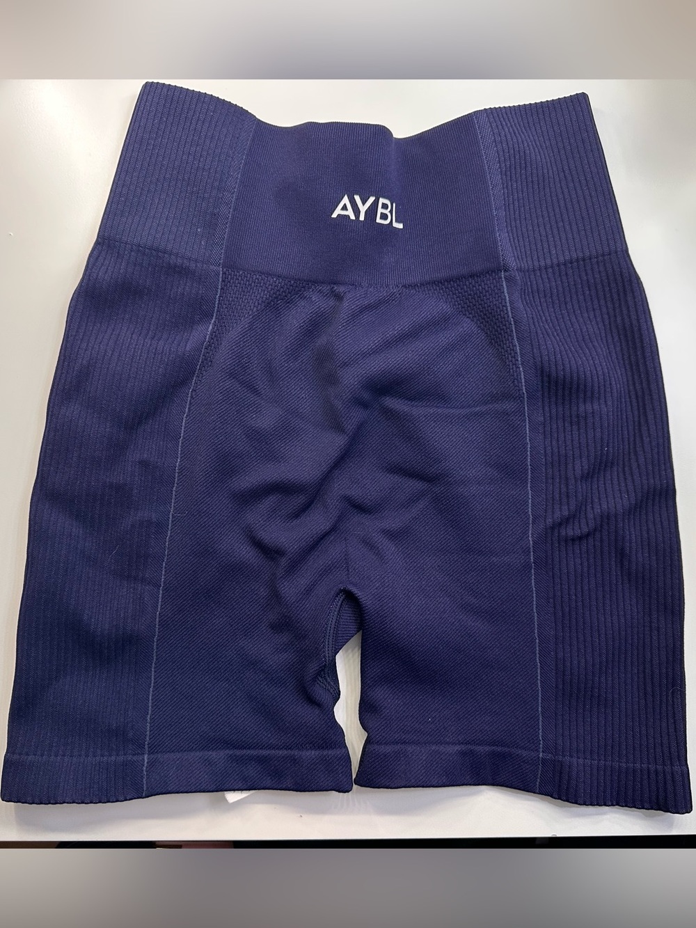 AYBL Navy Ribbed Shorts - Picture 3 of 4